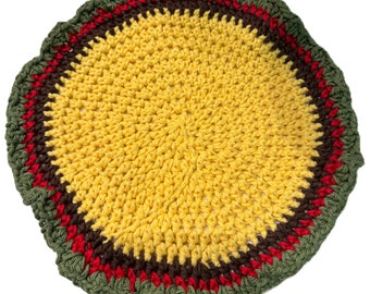 Taco Dishcloth Washcloth Crochet PDF Pattern