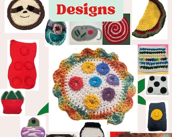 Whimsical Washcloth Dishcloth Pattern Book PDF Digital Download 19 Patterns!!