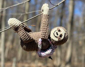 Sloth Amigurumi Drawstring Pouch PDF Crochet Pattern PLEASE READ Description