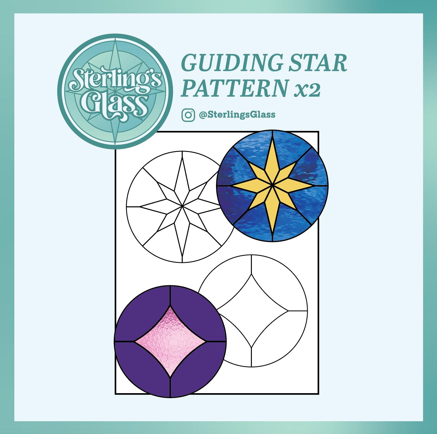 Guiding Star Stained Glass Pattern, Suncatcher Design (SVG, PDF) - Etsy