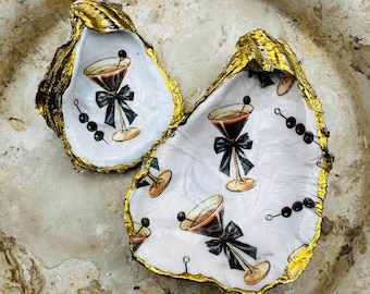 Pink Expresso Martini Oyster Ornament - Ring Dish
