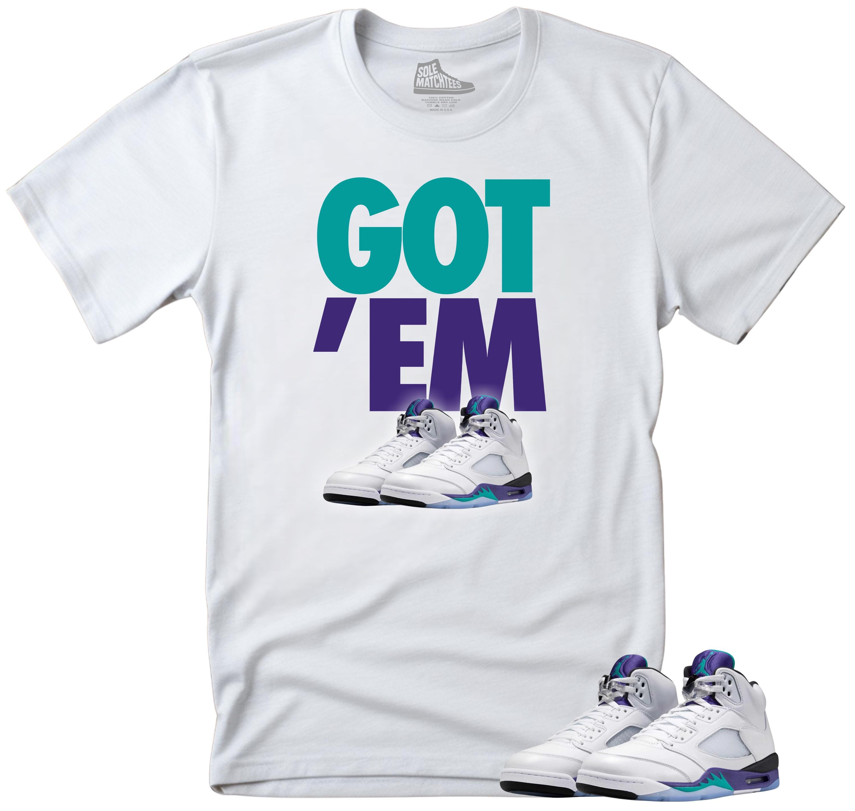 Jordan 5 Grape Tee GOT'EM Sneaker Matching Shirt
