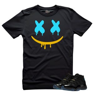 Shirt to Match Jordan 11 Gamma Sneaker Match Dripping Face Unisex Match Tees Black