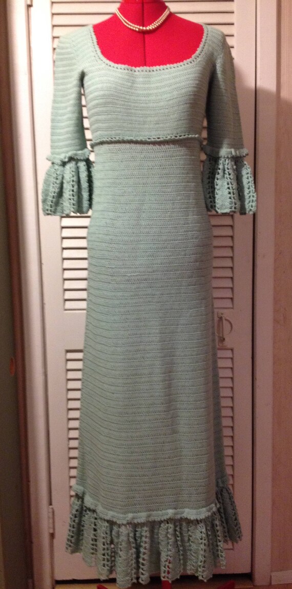 Vintage Crocheted Dress and Cape