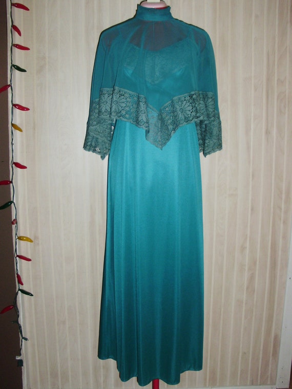 Vintage Ladies Formal Dress with Cape