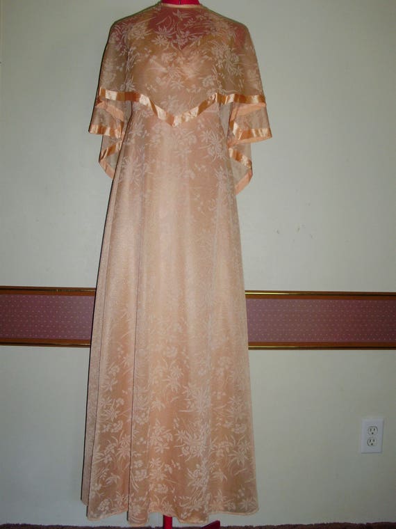 Vintage Formal Halter Dress with Cape