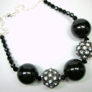 Hot Night in Black and Crystal Necklace Formal Occasion Wedding Jewelry image 5