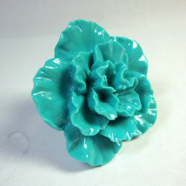 The BIG One in Turquoise Flower Ring