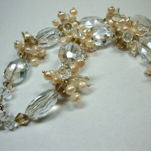 Freshwater Pearl Crystal in Ivory/Cream Formal Occasion Bridal Wedding Jewelry image 2