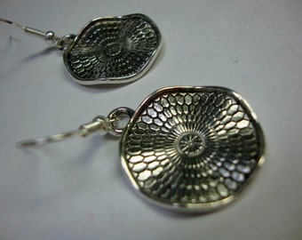 In the Round Silver Disc Earrings