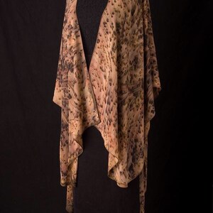 Silk Ruana Hand Dyed Extra Large Hand Painted Cape Animal Print