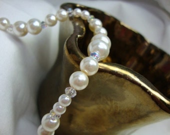 Beloved Pearl and Crystal Bracelet