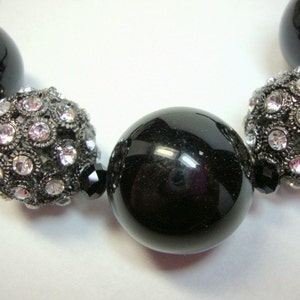 Hot Night in Black and Crystal Necklace Formal Occasion Wedding Jewelry image 3