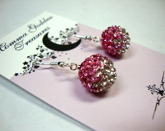 Rose Pink Crystal Earrings