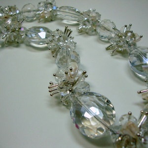 Bold Crystals White Freshwater Pearls Bridal Wedding Jewelry Formal Occasion image 4