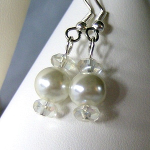 Pearl and Crystal Here Comes the Bride Earrings image 1