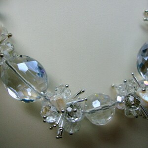 Bold Crystals White Freshwater Pearls Bridal Wedding Jewelry Formal Occasion image 3