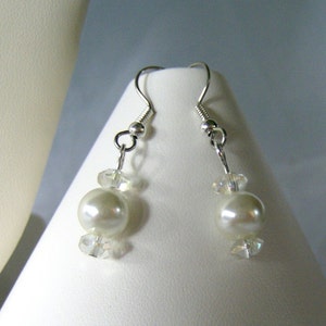 Pearl and Crystal Here Comes the Bride Earrings image 5