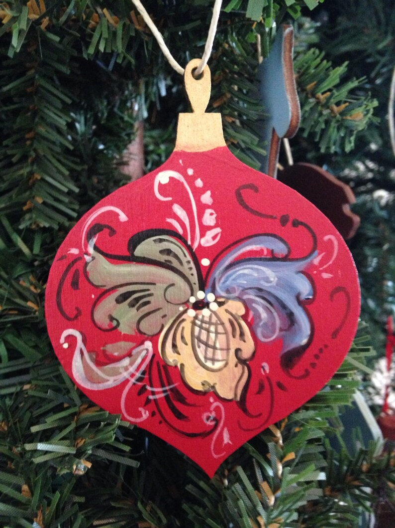 Norwegian Rosemaled Christmas Ornament Etsy