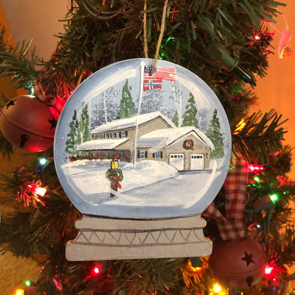 Custom snowglobe ornament