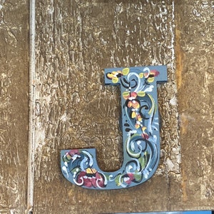 Norwegian Rosemaled Letter Magnet