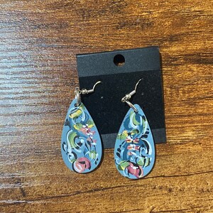 Norwegian Rosemaled teardrop earrings image 3