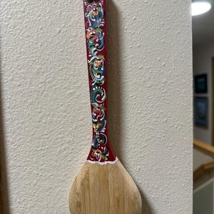NEW Norwegian Rosemaled Wooden Heart Spoon