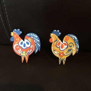 Swedish Rooster pin or magnet