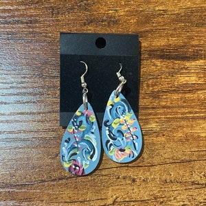 Norwegian Rosemaled teardrop earrings image 2