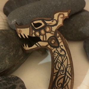 Viking Long ship Dragon Drakar Pin or Magnet