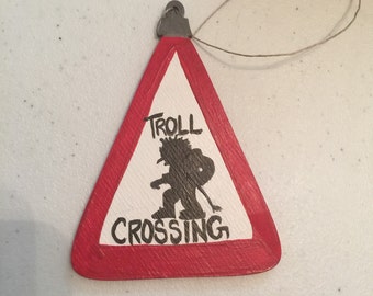 Scandinavian Troll Crossing Ornament