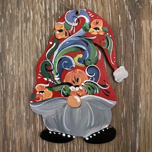 Norwegian Rosemaled Gnome Ornament