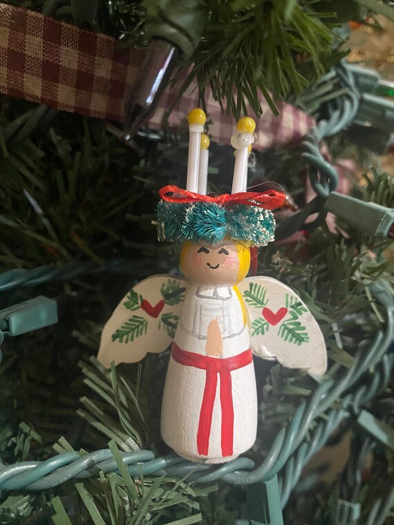 3 Piece Nordic-Inspired Santa Wooden Ornaments