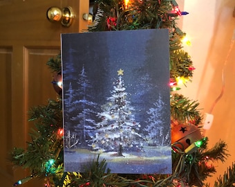 Set of 10 wintery holiday cards Ready to Ship