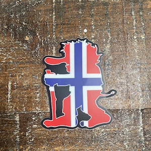 Norwegian Flag Troll Sticker