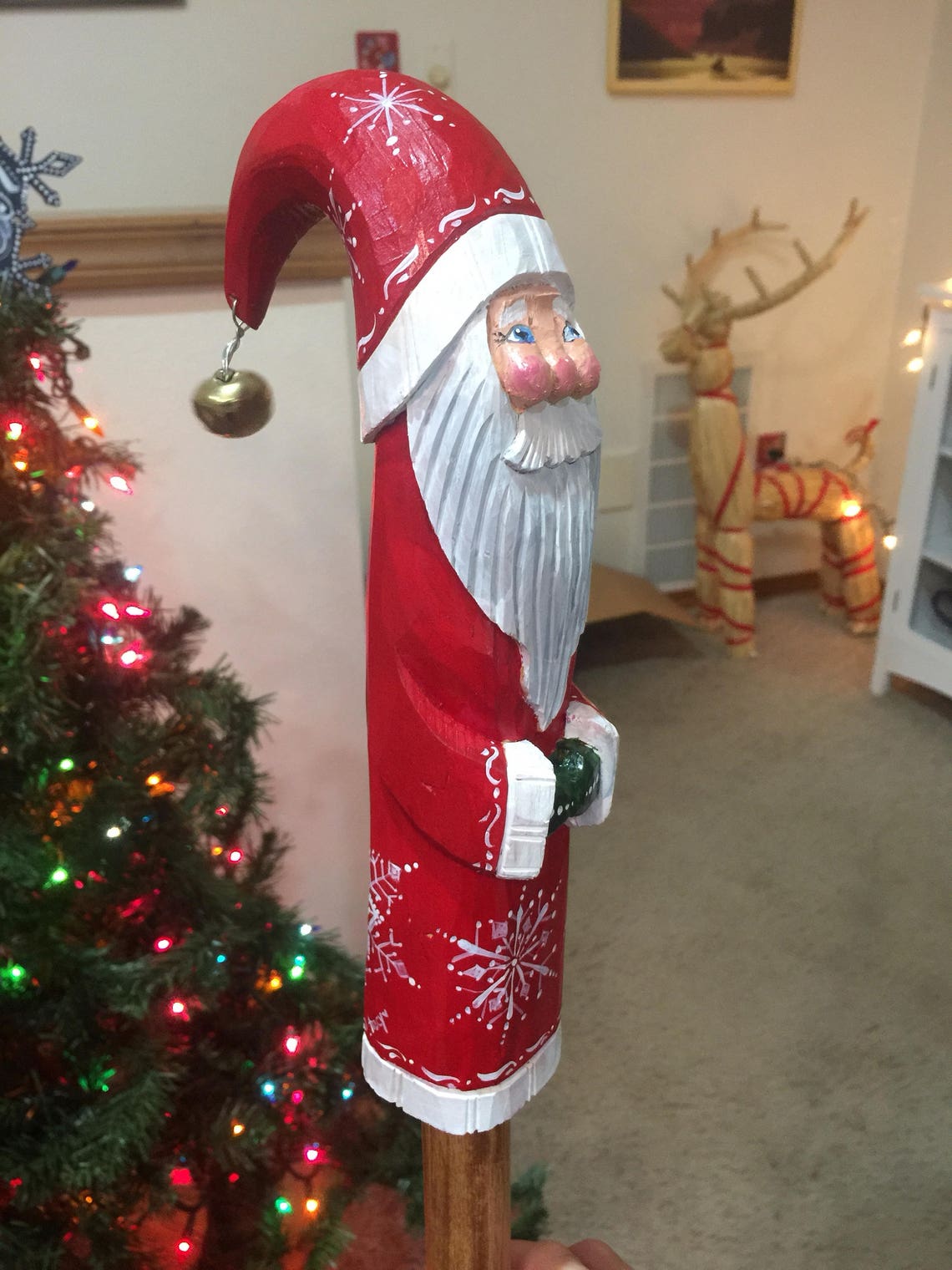 Santa Claus Walking Cane - Etsy