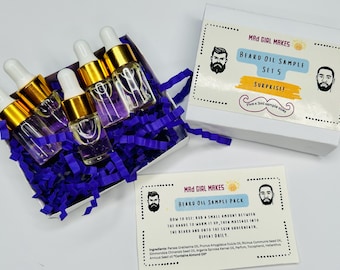 Handmade Beard Oil Sample Set: Vegan Grooming & Conditioner