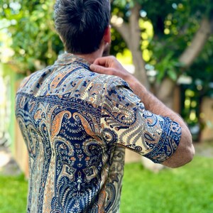 Mens Silk Button Up - Etsy Canada