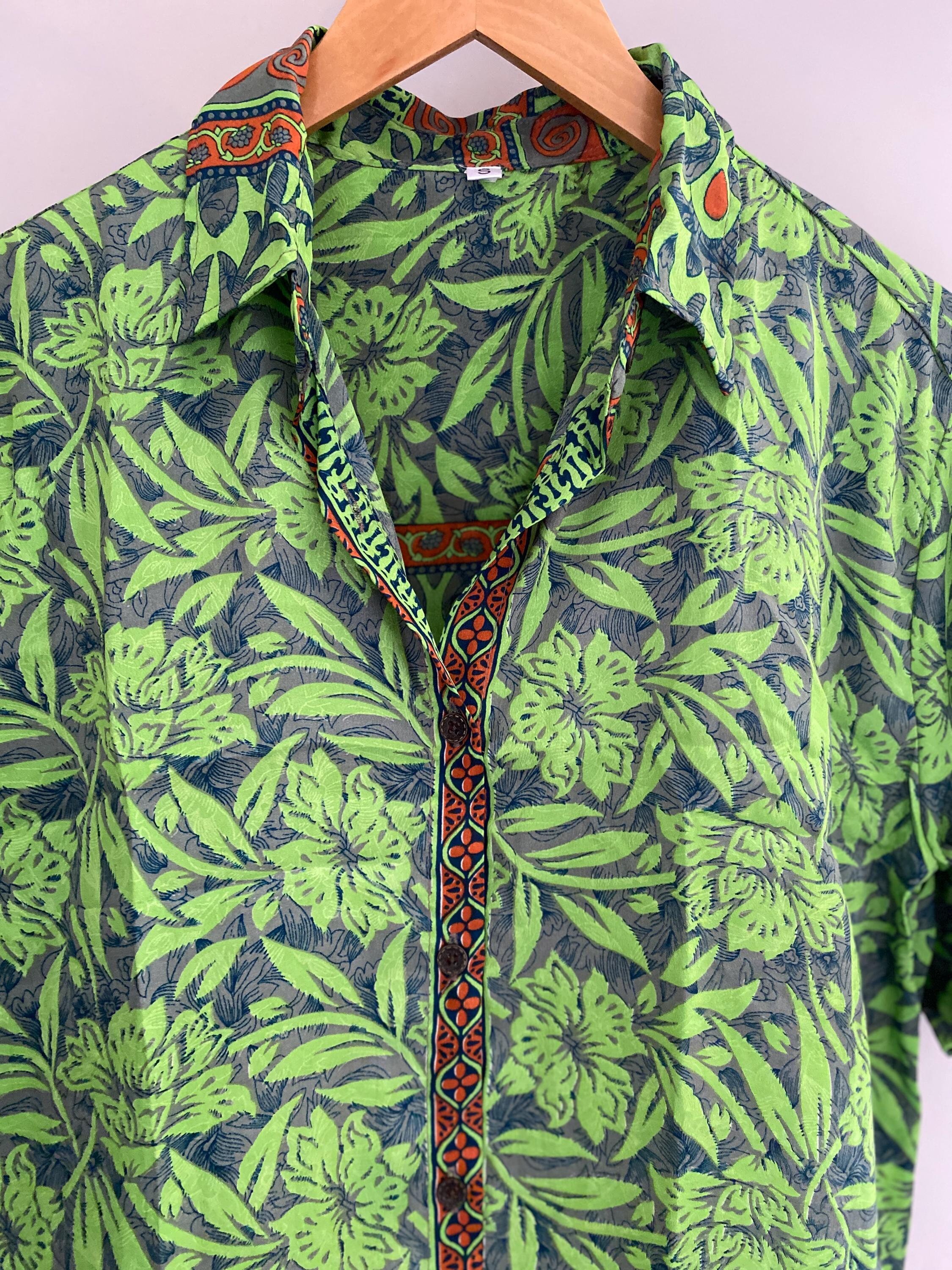 Vintage Silk Shirt - Etsy Vintage Silk Shirt - Etsy