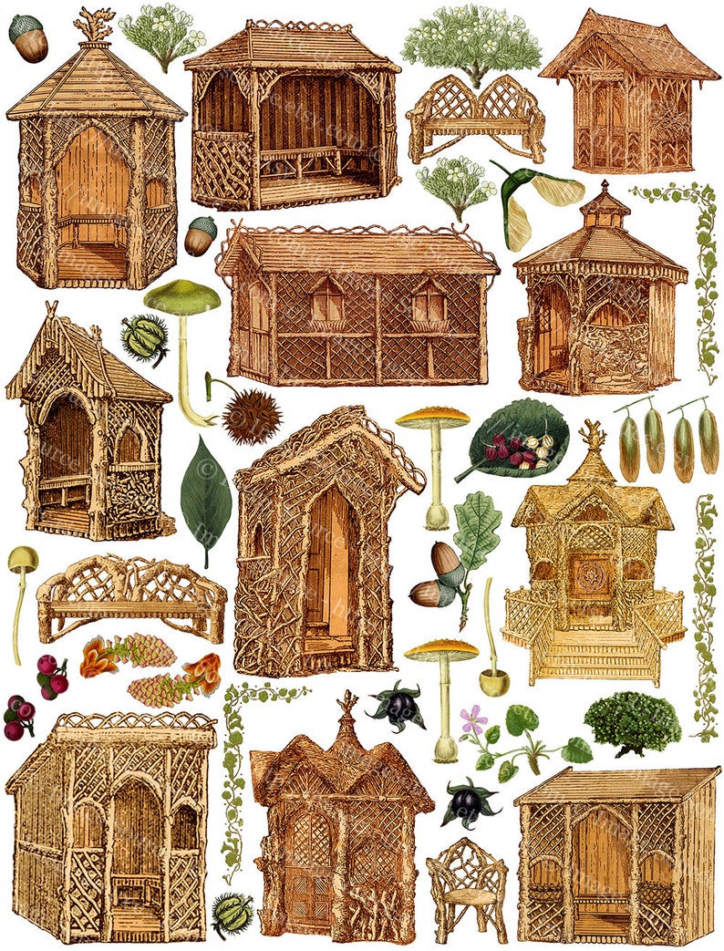 Fairy Houses Printable Scrapbooking Journaling Download | Etsy
