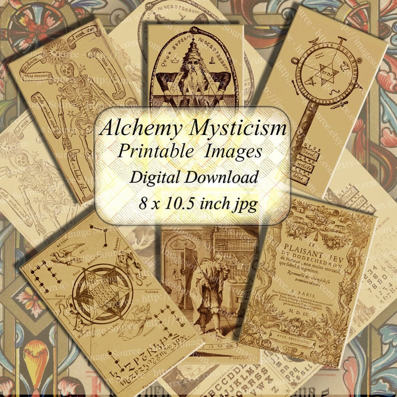Medieval Mysticism Printable Occult Symbols and Illustrations | Etsy