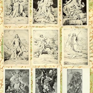 Norse Mythology Printable Gods and Goddesses Clip Art, Old Book Pages ...