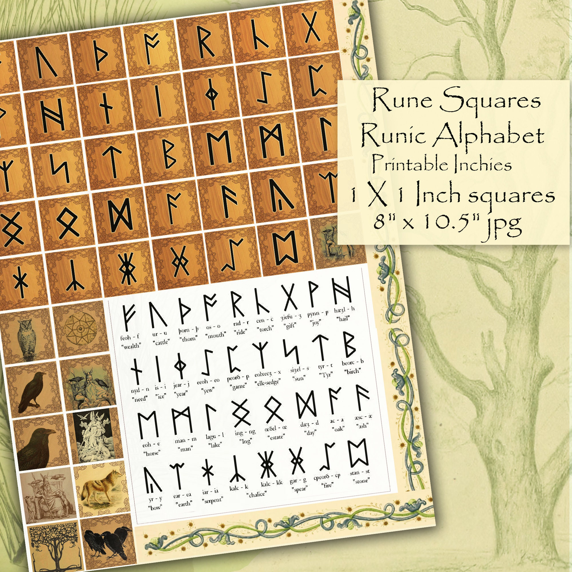 BIND RUNES Runic Alphabet Letters Personalized ADD Ons to Your