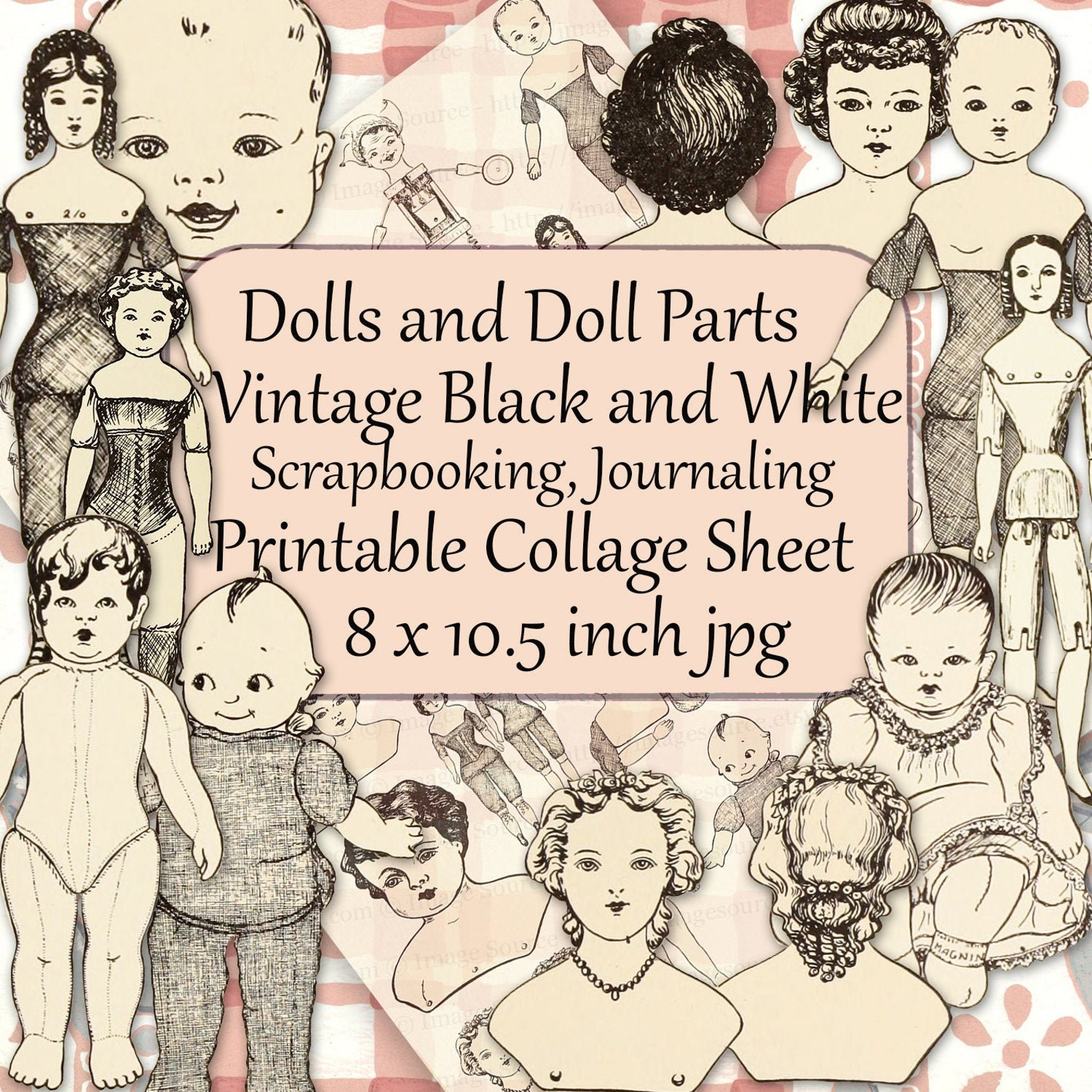 Dolls and Doll Parts Printable Download Vintage Doll - Etsy