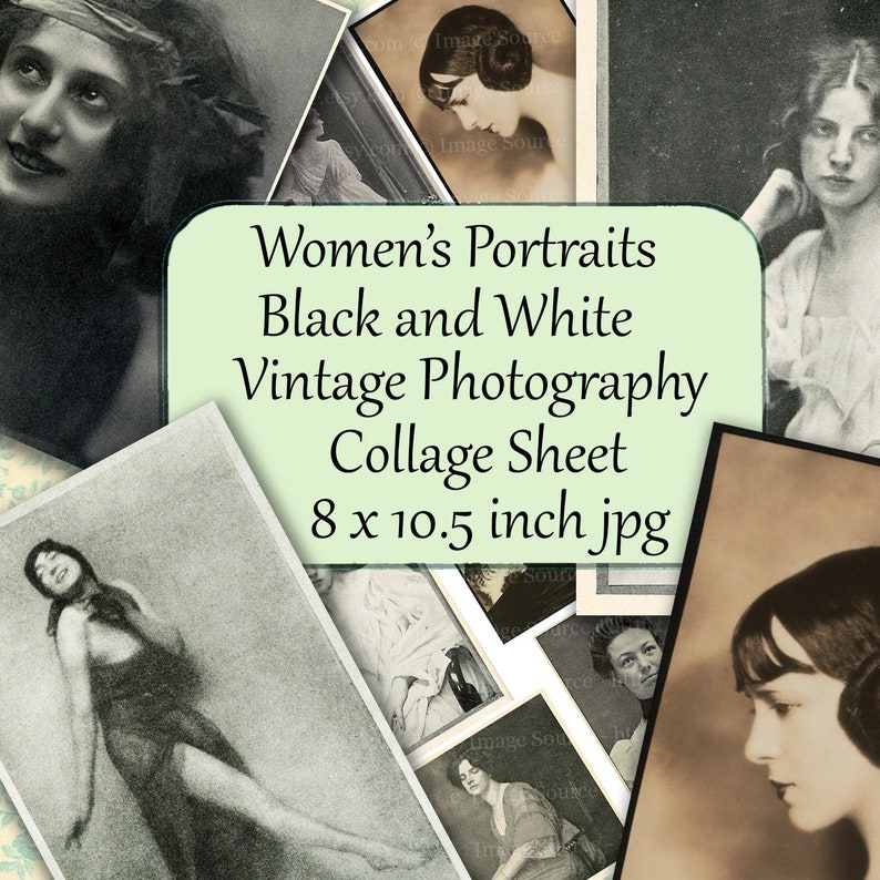 Women's Portraits Printable Vintage Photographs Image - Etsy