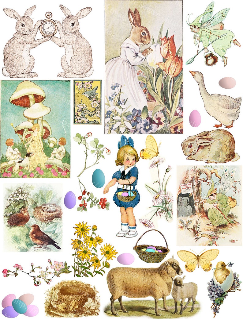 Easter Printable Paper Card Making Scrapbooking Journaling - Etsy