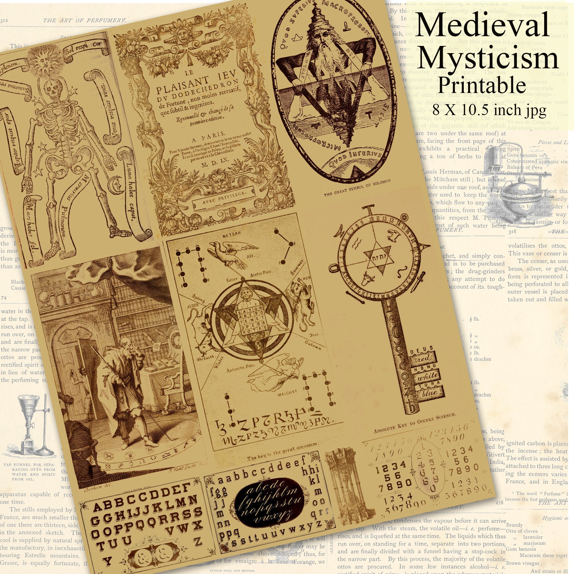 Medieval Mysticism Printable Occult Symbols and Illustrations | Etsy