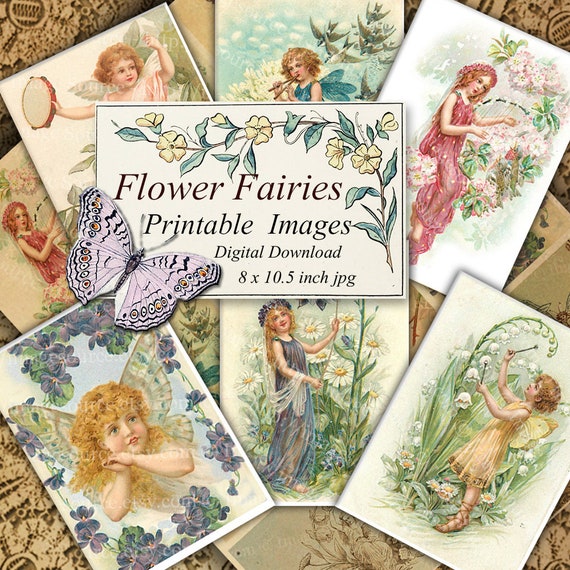 Flower Fairies Printable Scrapbooking Download Victorian | Etsy