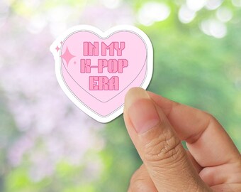 In My K pop Era Valentine's Day Sticker, Kawaii Kpop Gift, K-pop Merch, Water Bottle Sticker, Laptop Decal