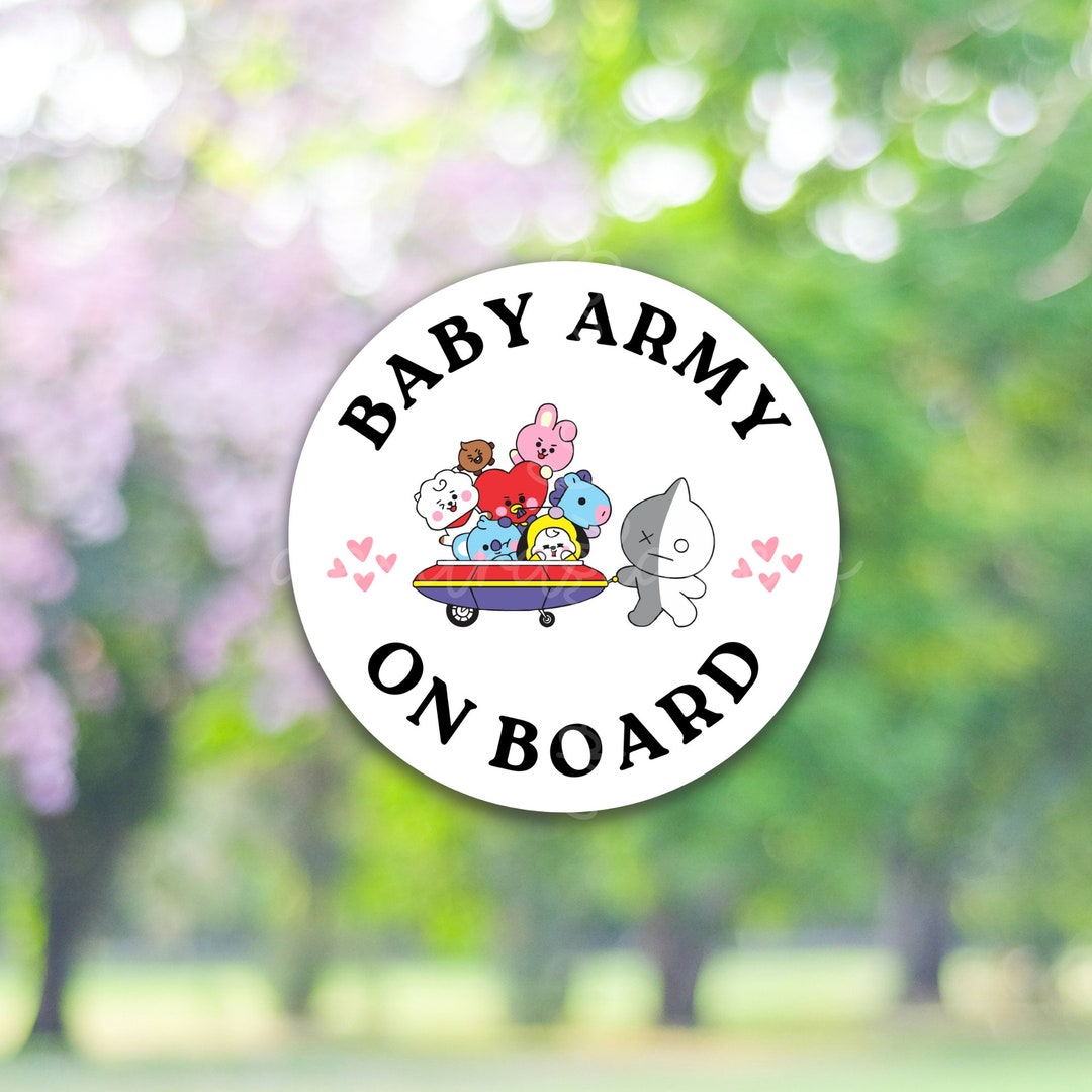 InnovativeStencils Baby On Board Car Decals - 4 Pack Yellow Signs With 6-Year Outdoor Durability